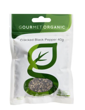 Organic Cracked Black Pepper - Gourmet Organic Herbs